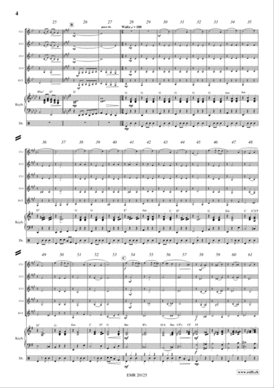 Frere Jacques Clarinet Quintet scores gallery preview page 4