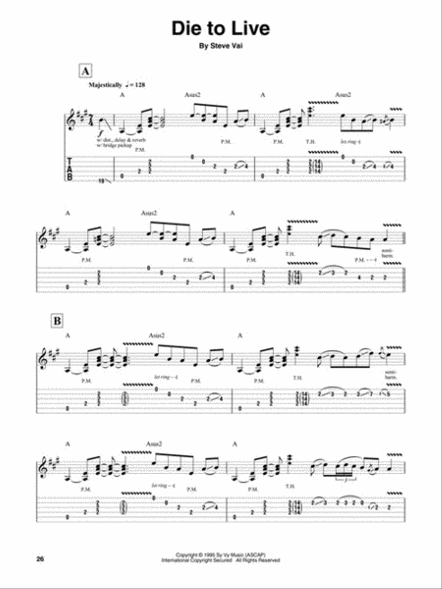 Steve Vai Guitar Tablature scores gallery preview page 4