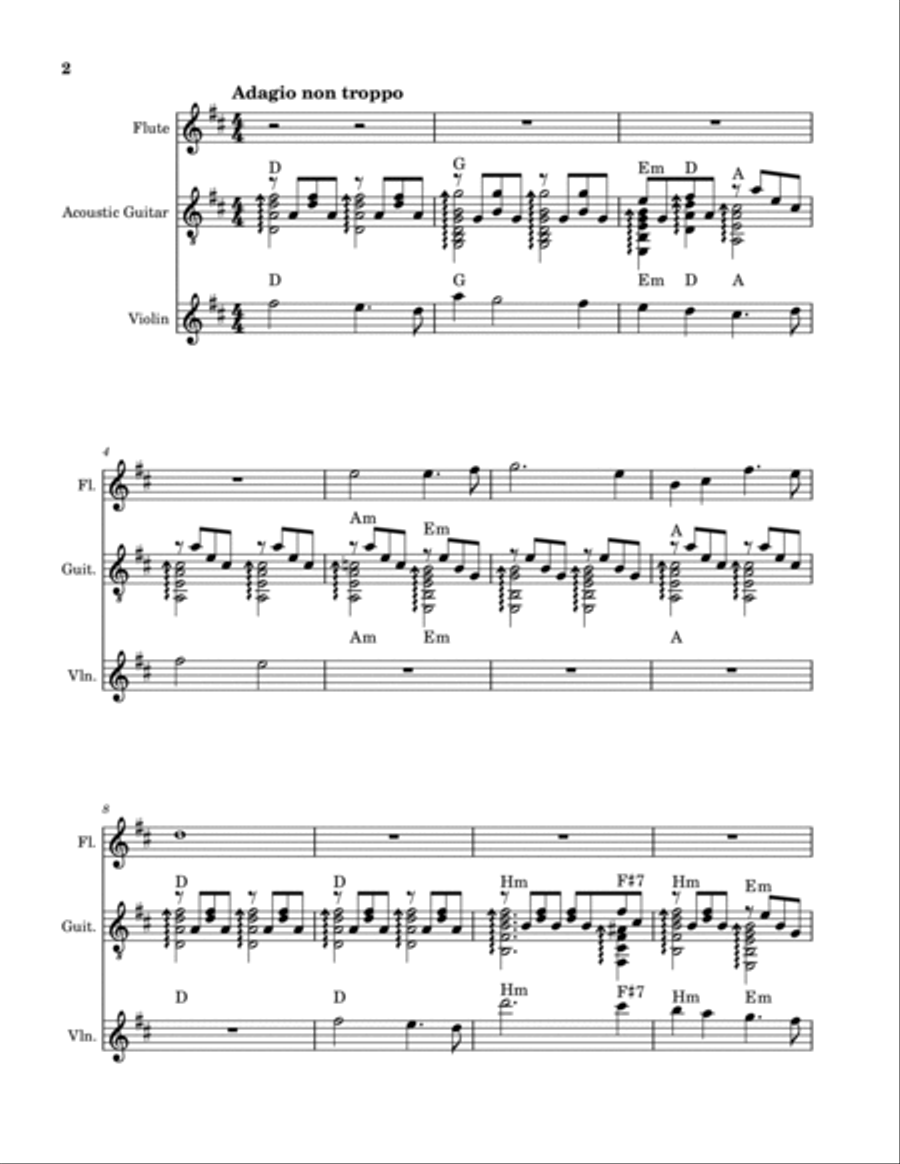 Leda Georgieva - variations on the theme by Mendelssohn Concert Band scores gallery preview page 2