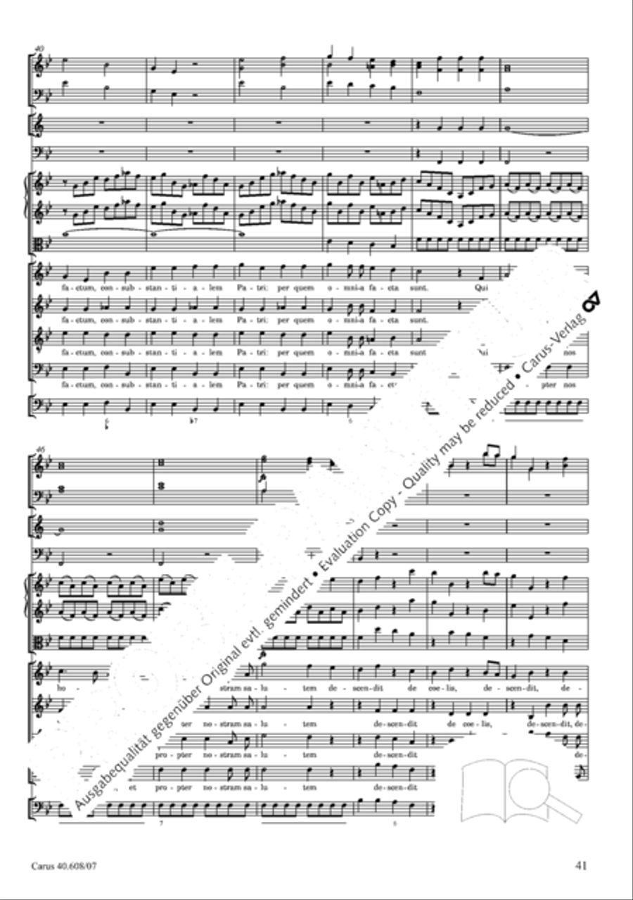 Missa Sancti Bernardi von Offida in B 4-Part scores gallery preview page 56