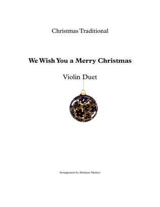Book cover for We Wish You a Merry Christmas Violin Duet-Two Tonalities Included