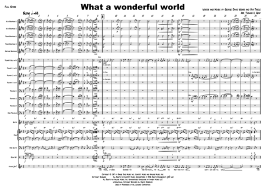 What A Wonderful World Jazz Ensemble scores gallery preview page 1