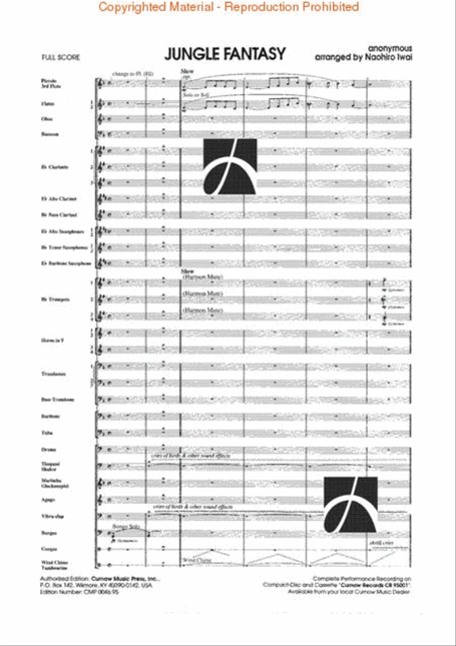 Jungle Fantasy Jungle Fantasy Concert Band scores gallery preview page 2