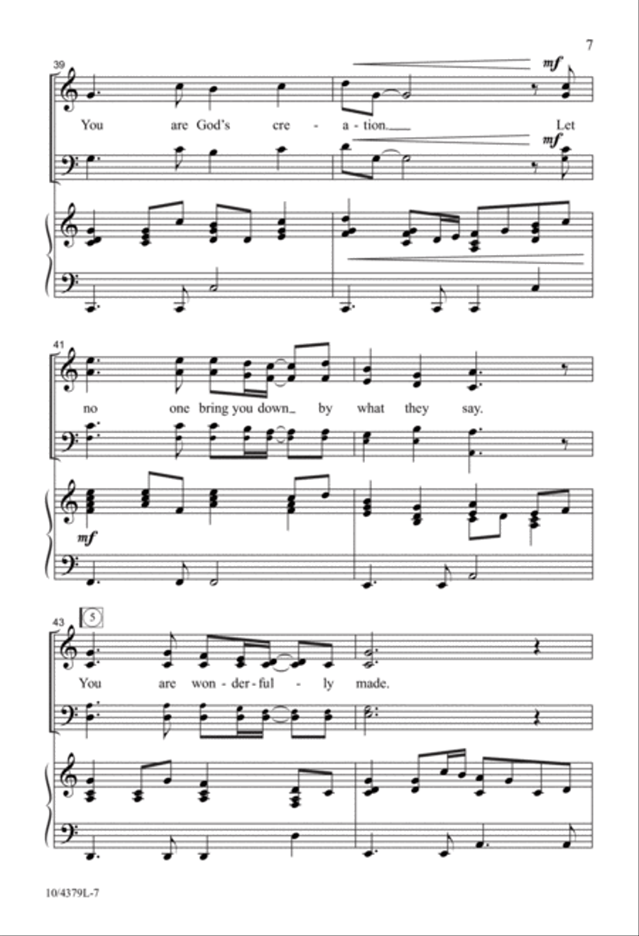 You Are Wonderfully Made 4-Part scores gallery preview page 7