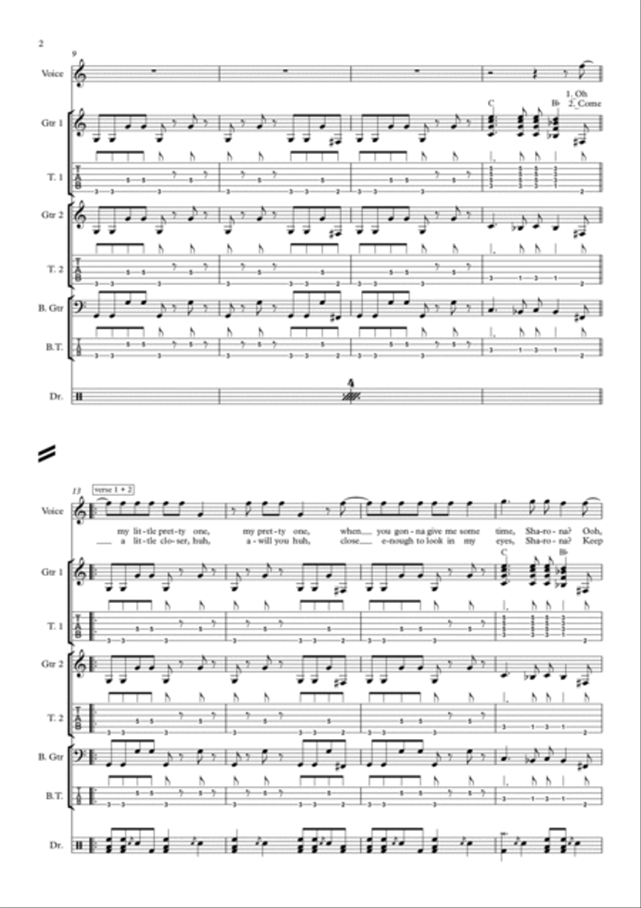 My Sharona Voice scores gallery preview page 2