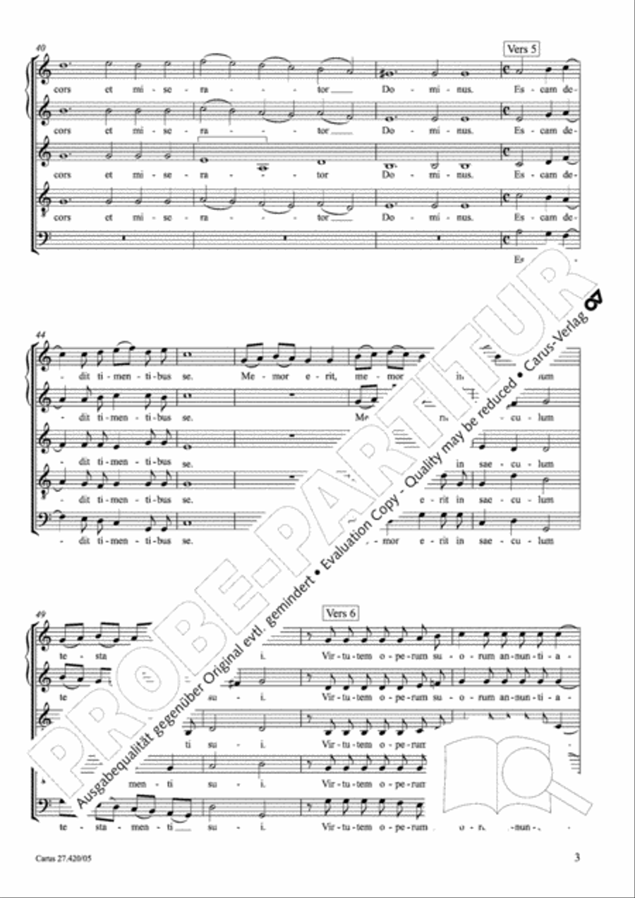 Confitebor III (Confitebor Terzo) SSATB scores gallery preview page 4