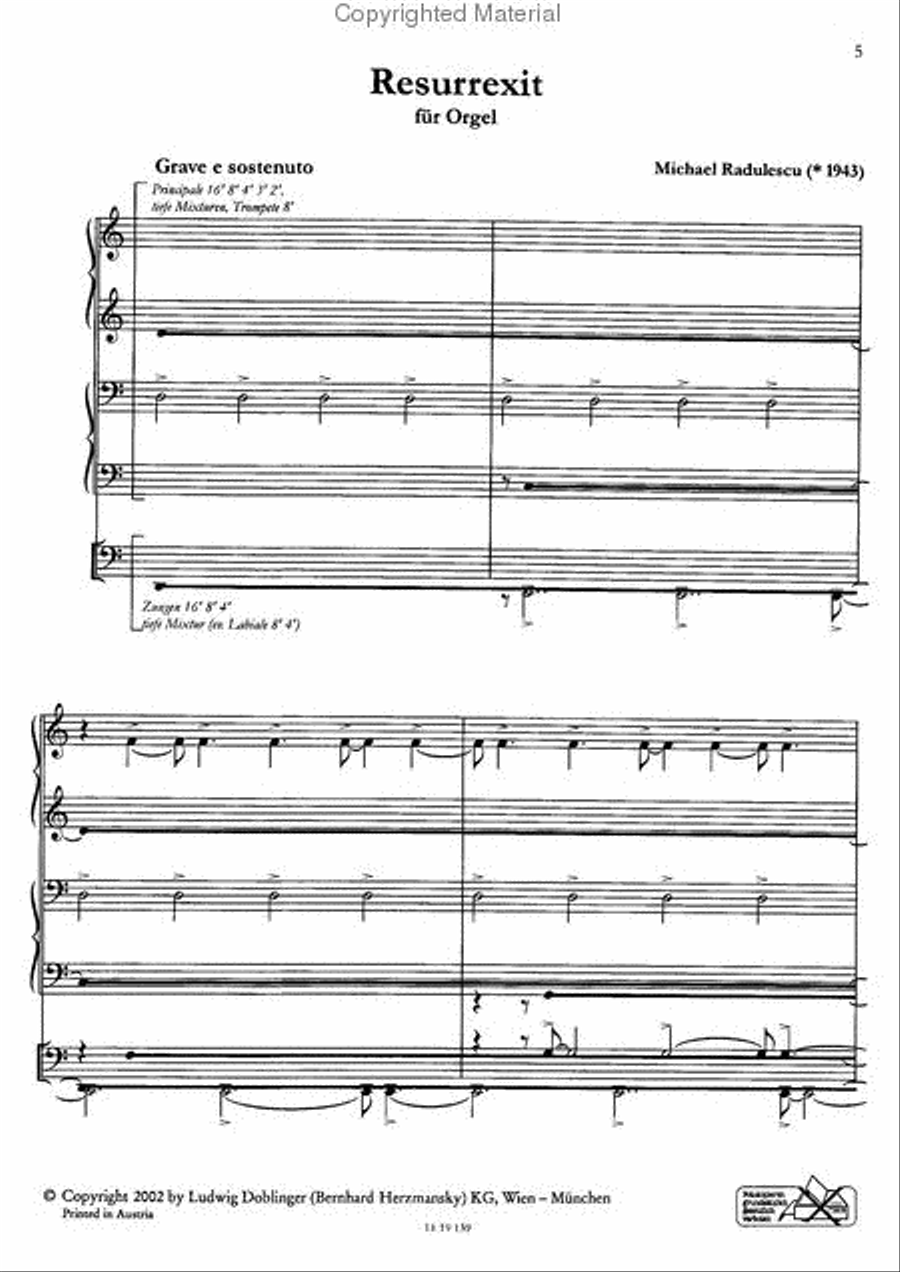 Resurrexit Organ scores gallery preview page 2