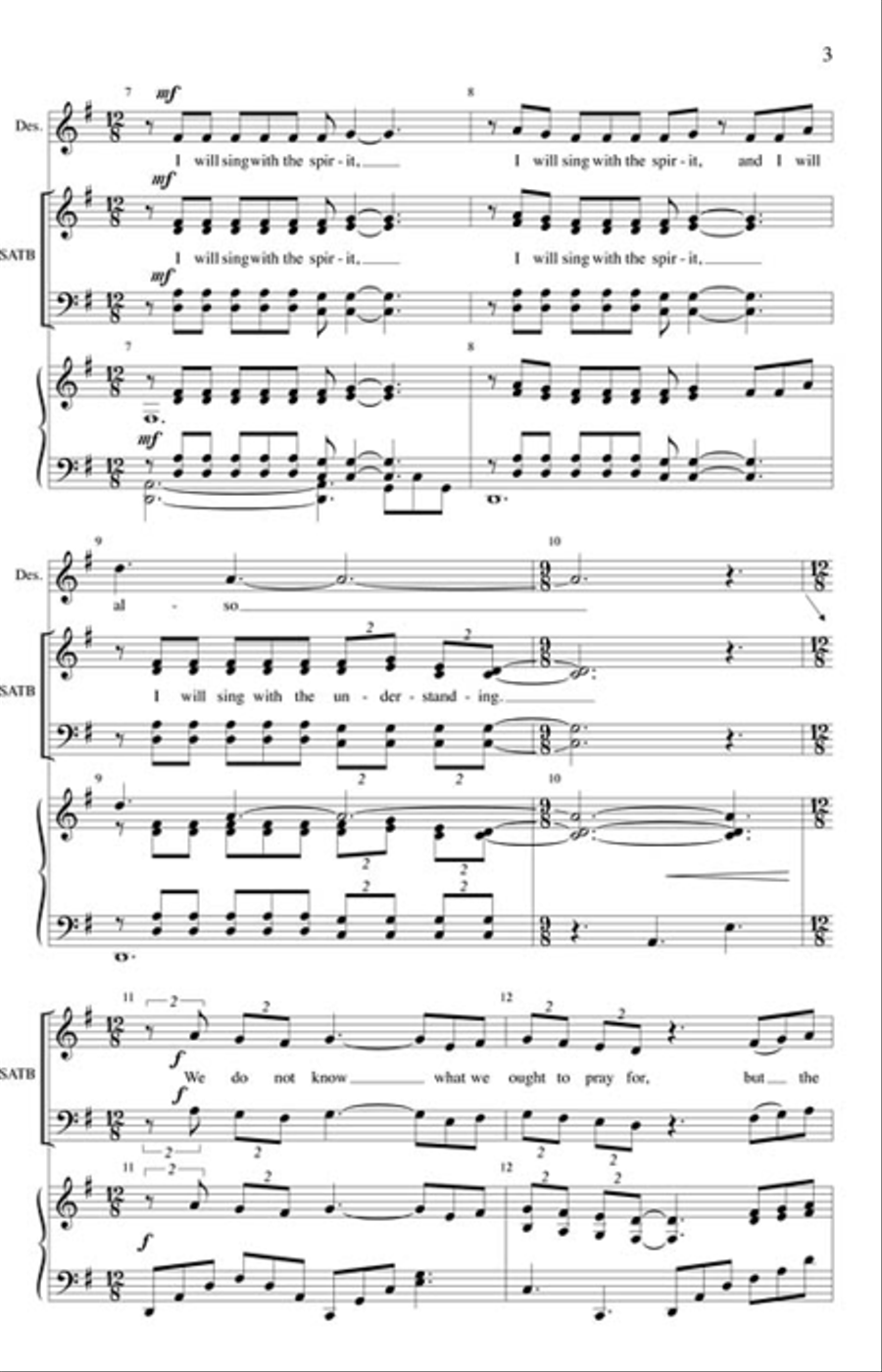 I Will Pray and Sing 4-Part scores gallery preview page 3
