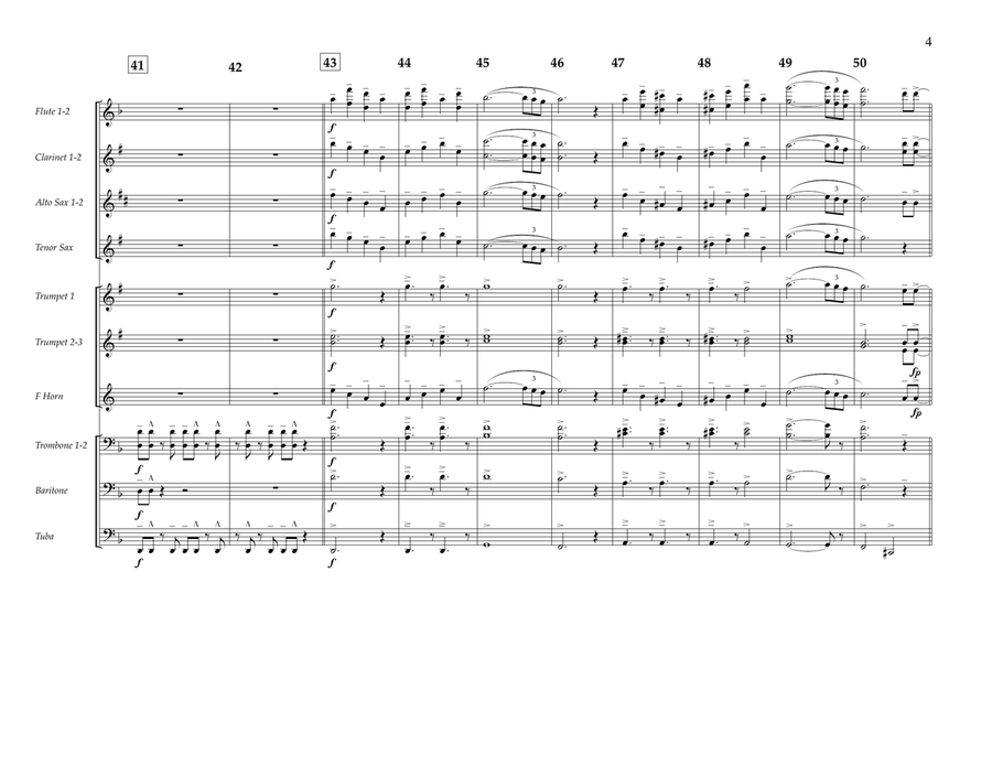 Uprising - Wind Score Marching Band scores gallery preview page 4