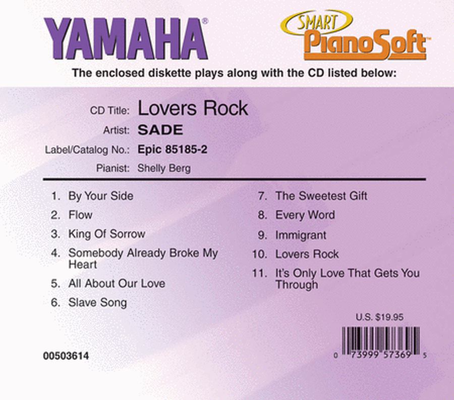 Sade - Lovers Rock - Piano Software