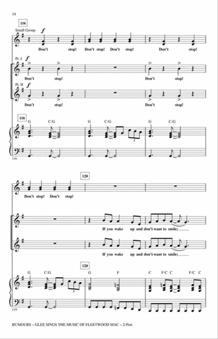 Rumours - Glee Sings The Music Of Fleetwood Mac 2-Part scores gallery preview page 4