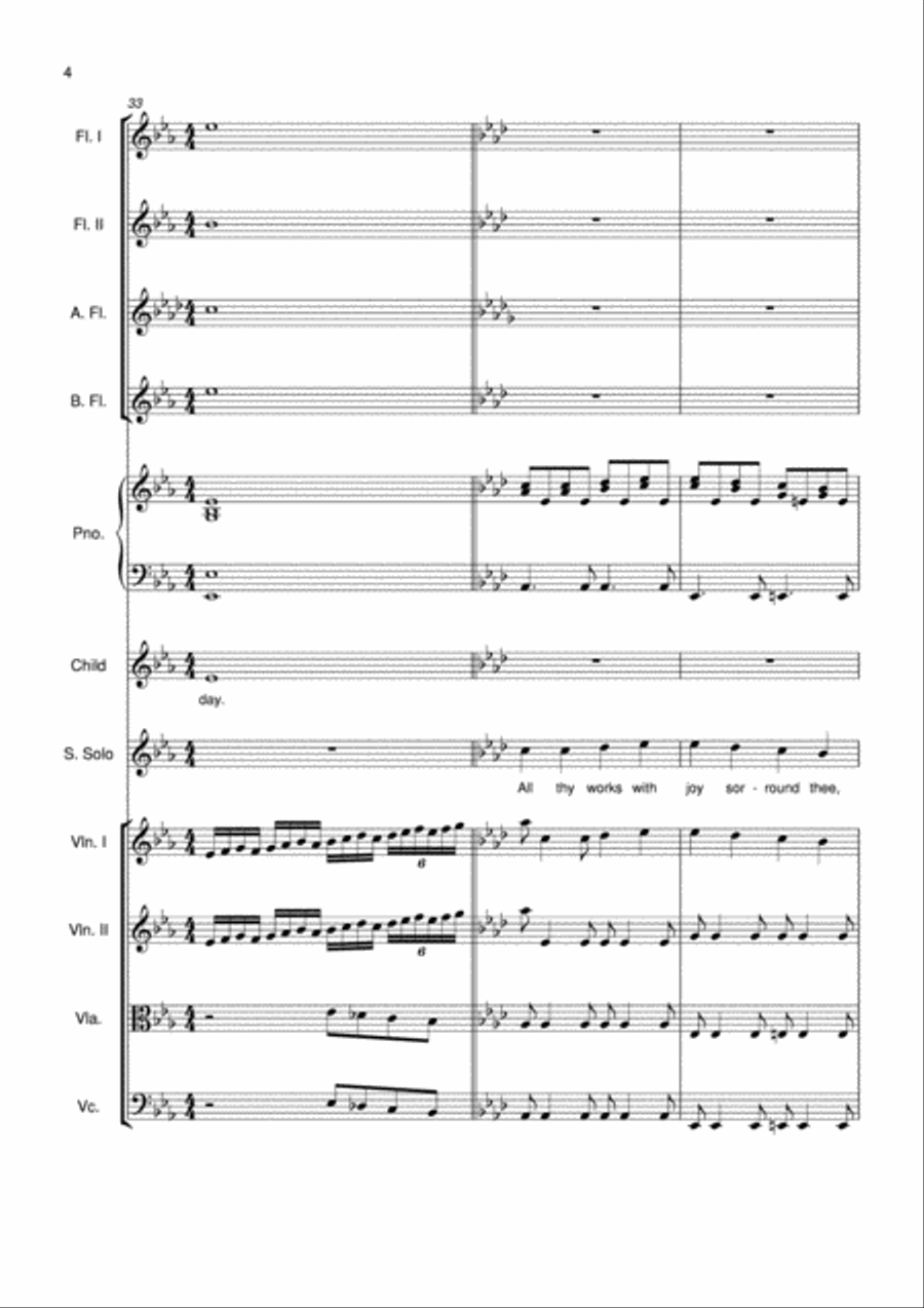 Joyful, Joyful We Adore Thee Small Ensemble scores gallery preview page 4