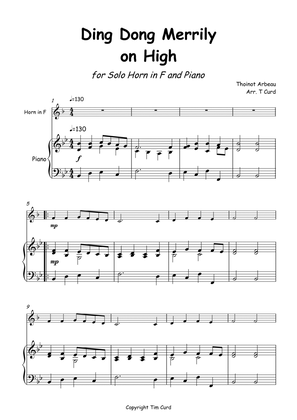 Book cover for Ding Dong Merrily on High for Horn in F and Piano