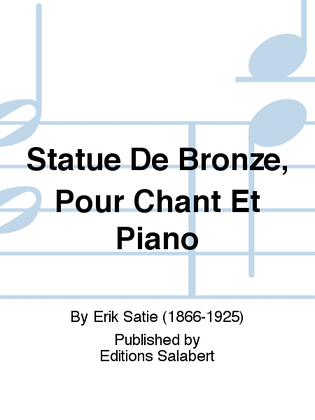 Book cover for Statue De Bronze, Pour Chant Et Piano