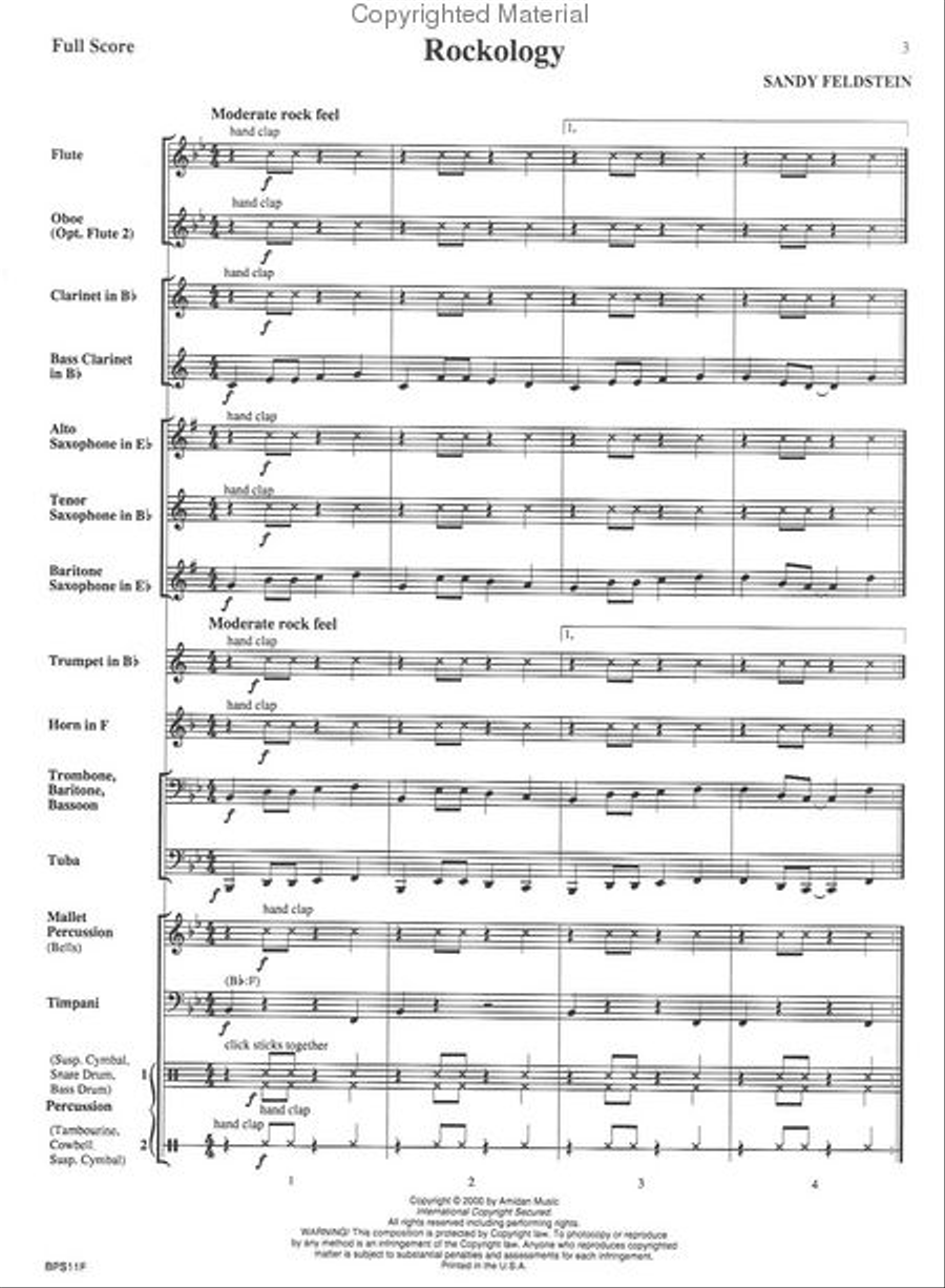 Rockology Concert Band scores gallery preview page 2