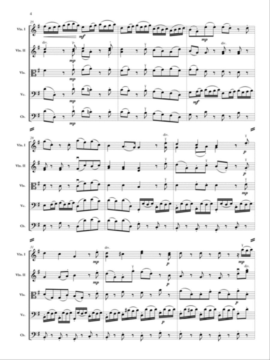 Flute Sonata No. 3 HWV 363b: Adagio and Allegro Orchestra scores gallery preview page 5