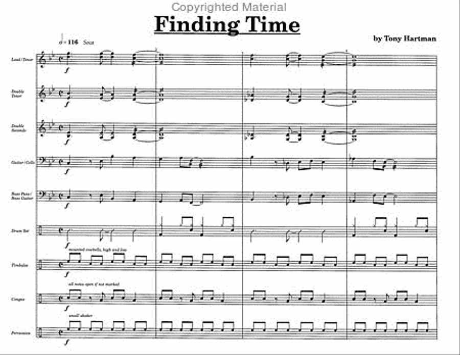 Finding Time Steel Drum Band scores gallery preview page 2