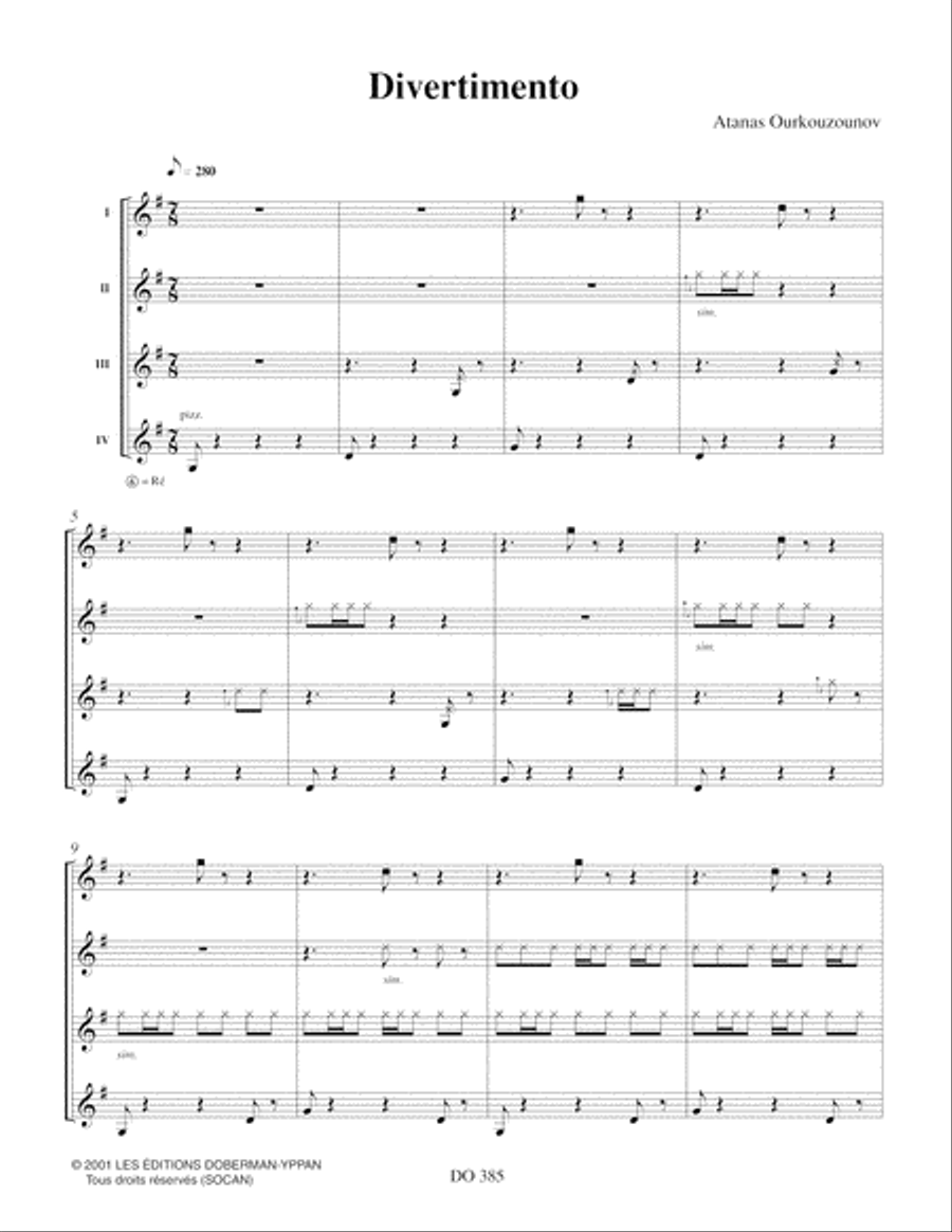 Divertimento Guitar Ensemble scores gallery preview page 3