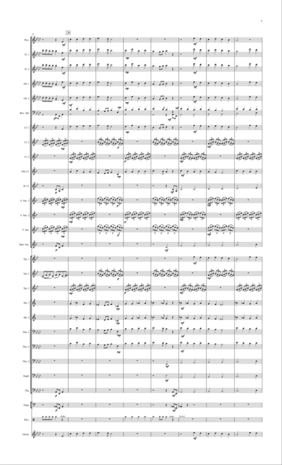 Fantasia on Moravian Hymns Concert Band scores gallery preview page 5