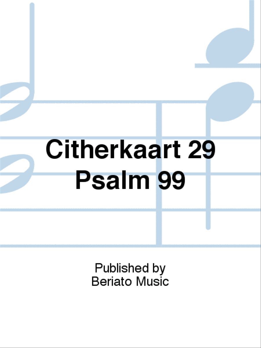Citherkaart 29 Psalm 99 Zither scores gallery preview page 1