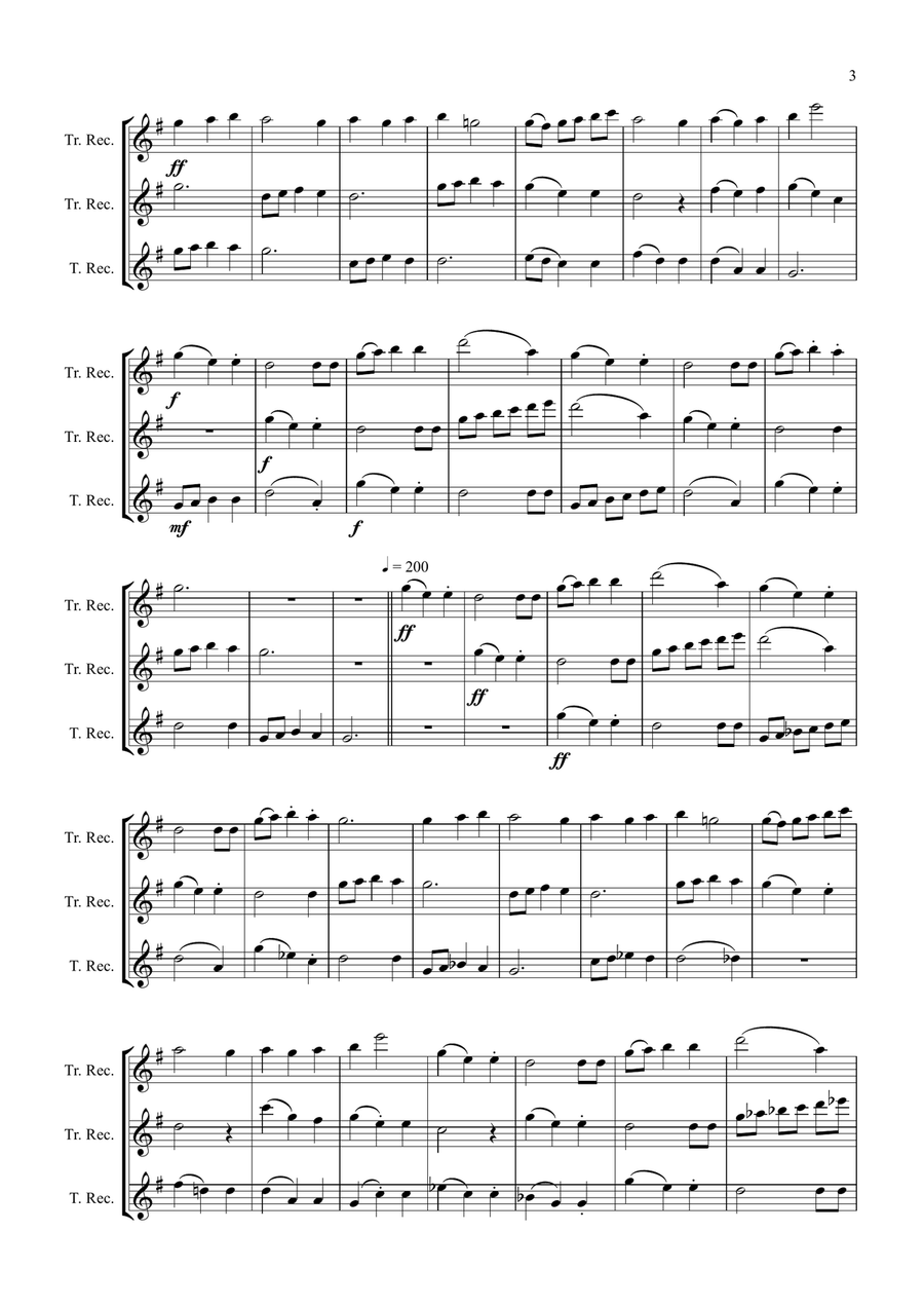 Christmas Carols for Recorder Trio (AAT) Small Ensemble scores gallery preview page 3