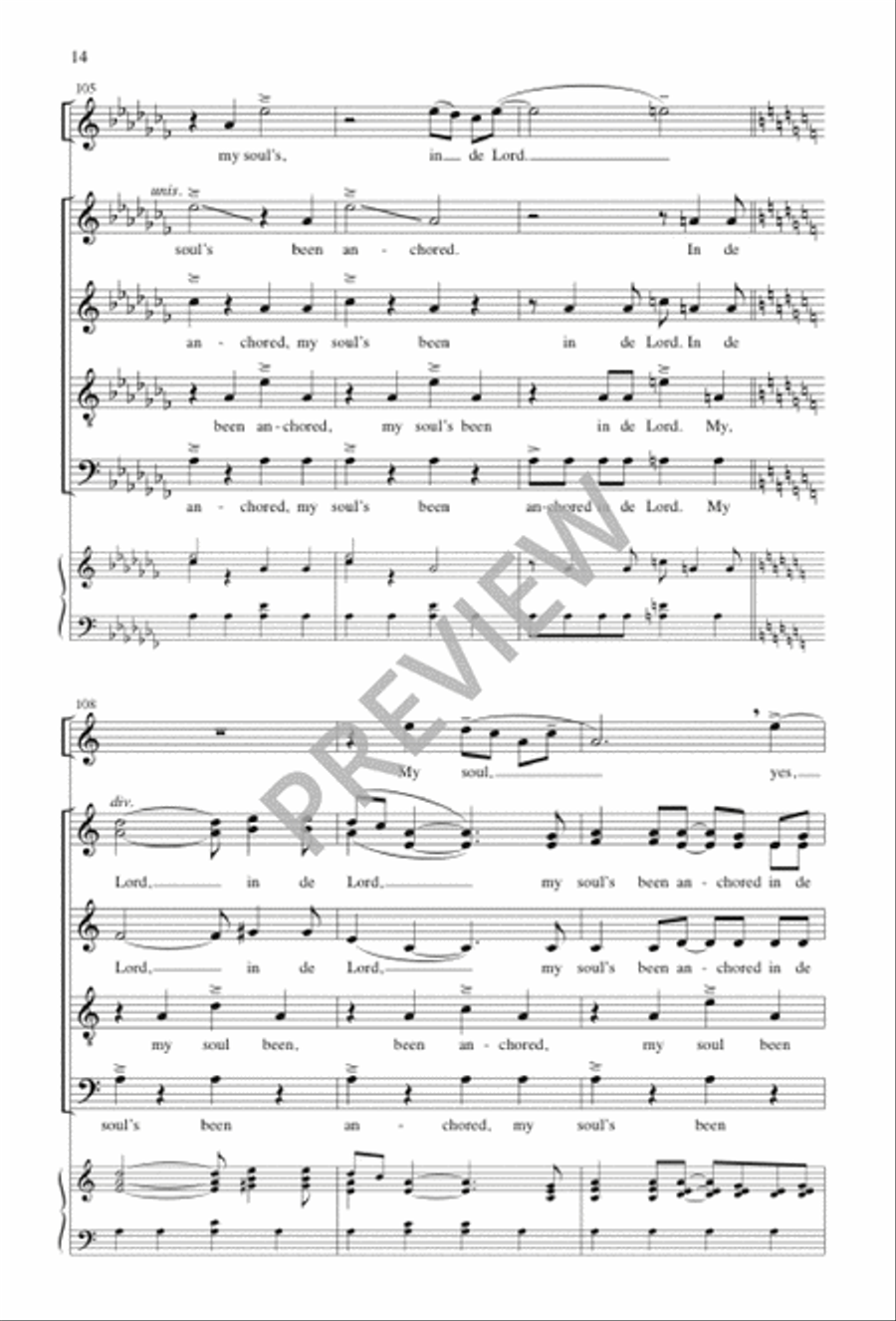 Anchored in de Lord SSATB - Sheet Music page 14