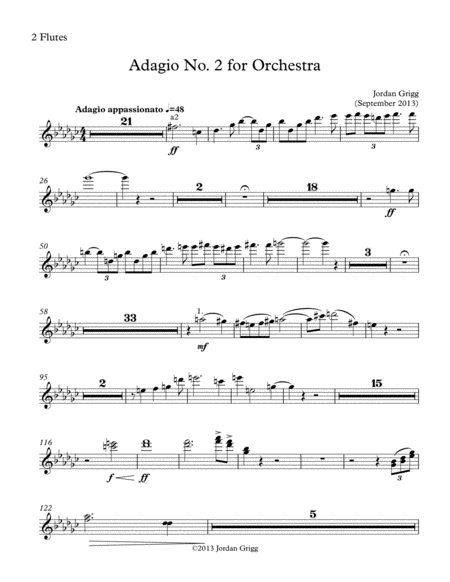 Adagio No. 2 for Orchestra Parts