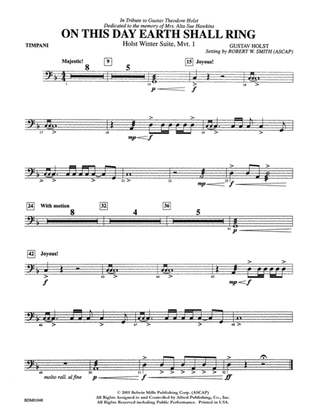 On This Day Earth Shall Ring (Holst Winter Suite, Mvt. I): Timpani