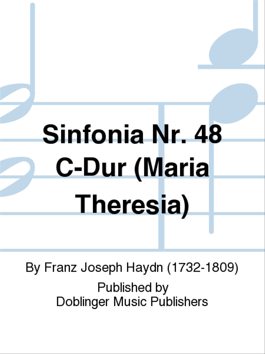 Sinfonia Nr. 48 C-Dur (Maria Theresia) Orchestra scores gallery preview page 1