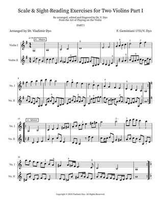 Scale & Sight-Reading Exercises for Two Violins Part I