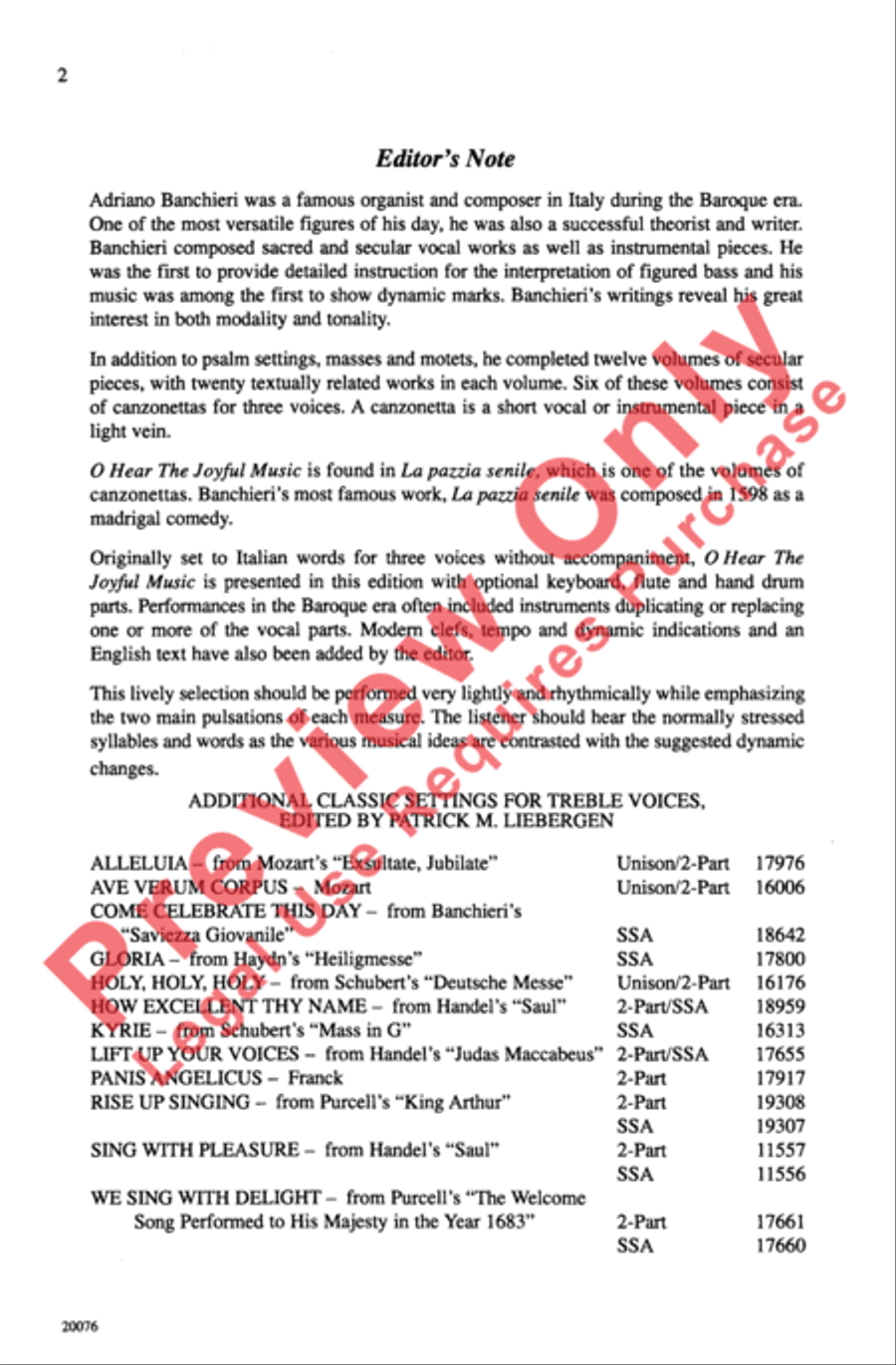 O Hear the Joyful Music Women's Choir scores gallery preview page 2