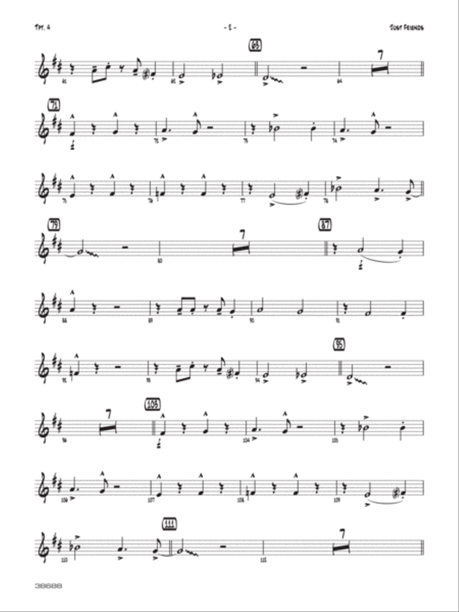 Just Friends: 4th B-flat Trumpet Jazz Ensemble scores gallery preview page 2