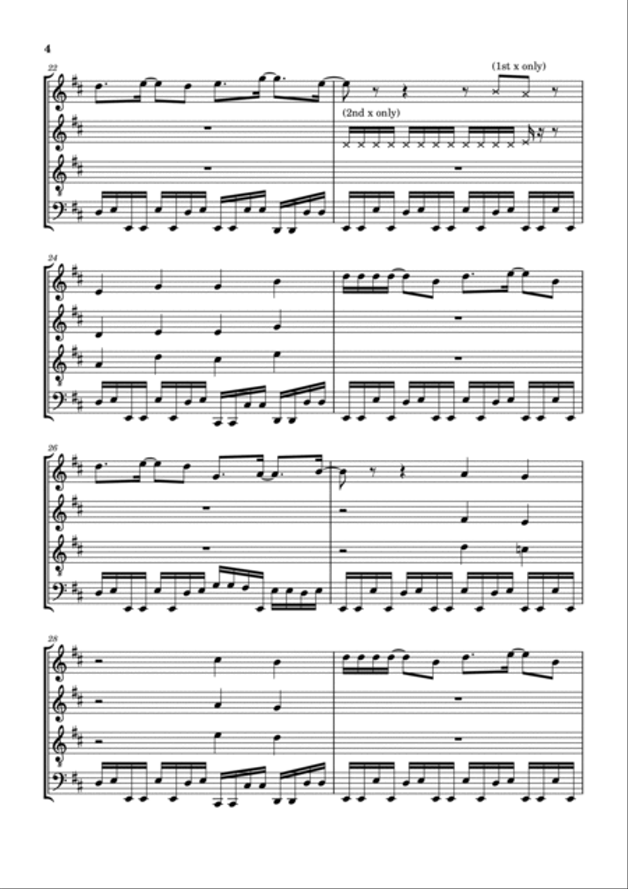 Raging Waters Saxophone Quartet scores gallery preview page 5