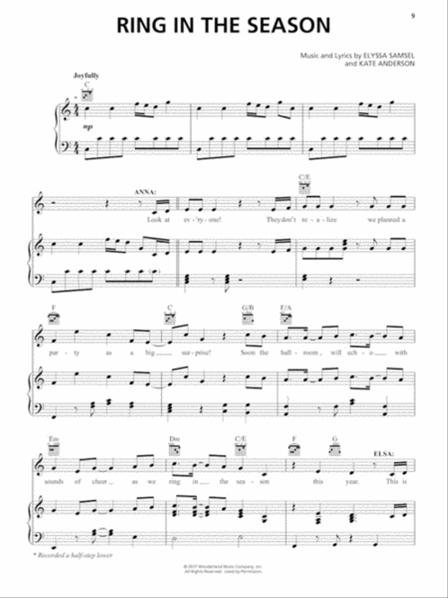 Disney's Olaf's Frozen Adventure Piano, Vocal, Guitar scores gallery preview page 4