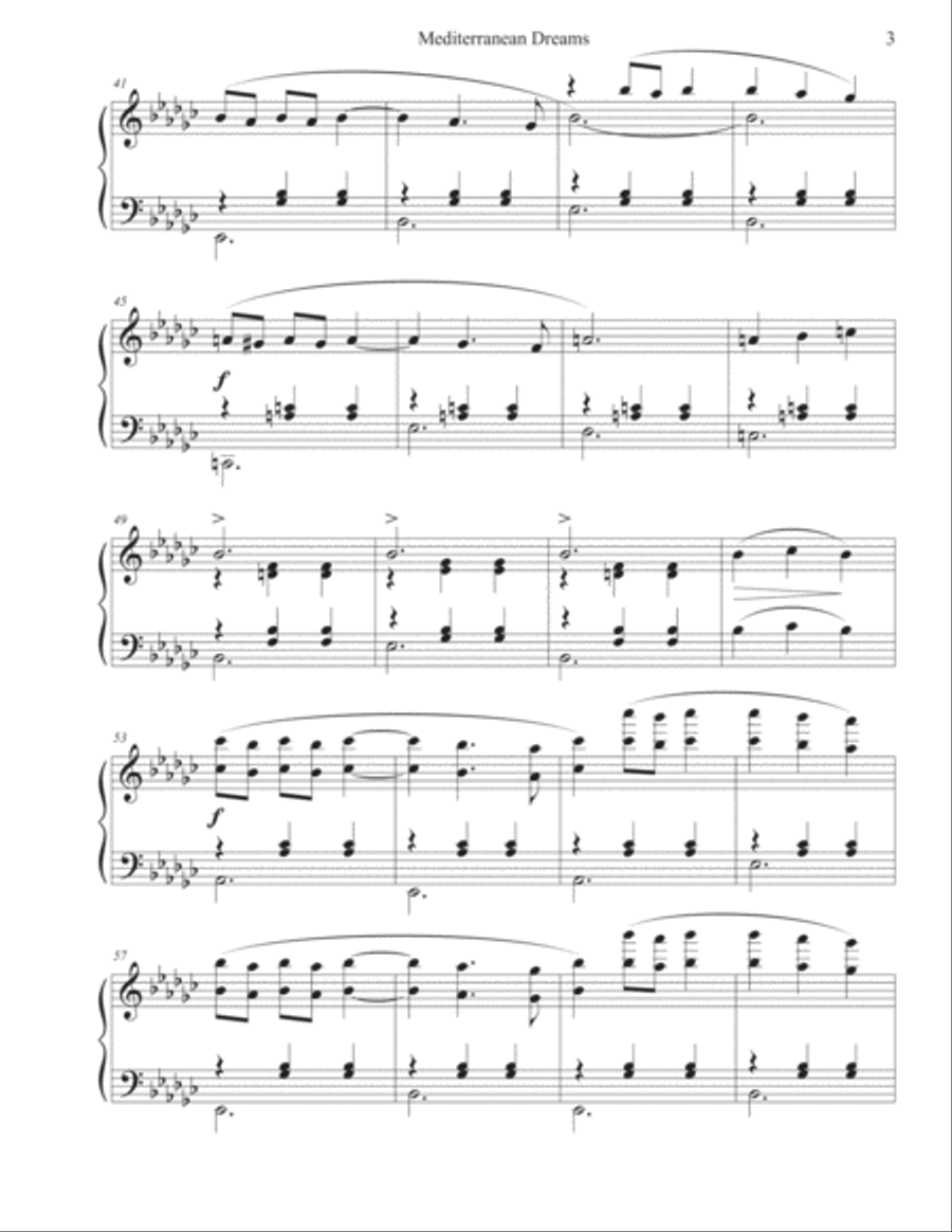 Mediterranean Dreams Mediterranean Dreams Piano Solo scores gallery preview page 5