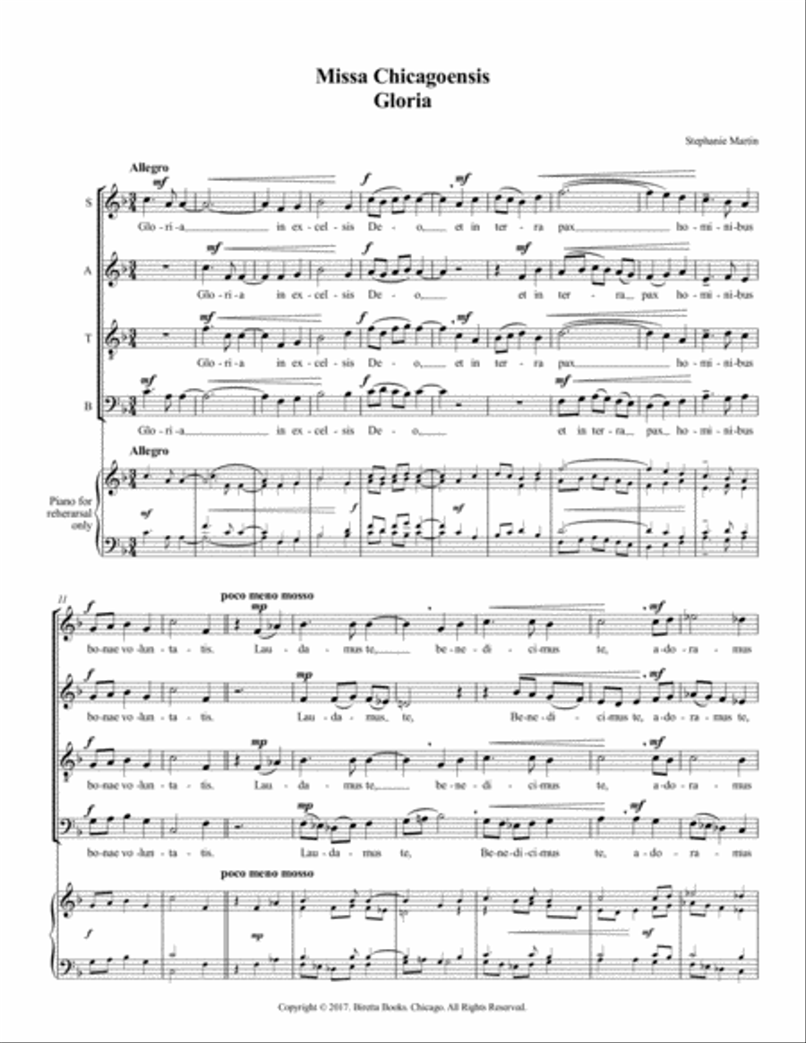 Missa Chicagoensis 4-Part scores gallery preview page 6
