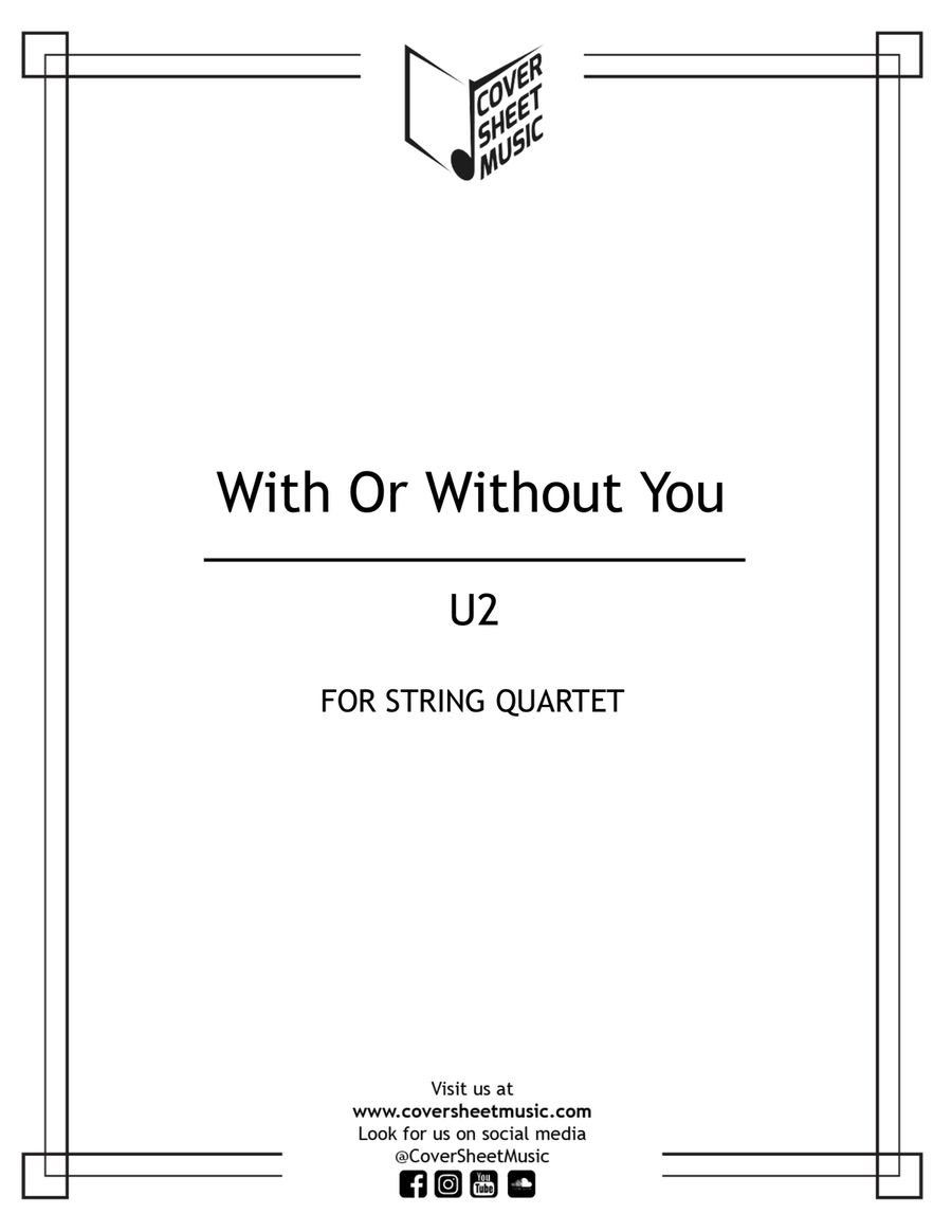 With Or Without You String Quartet scores gallery preview page 1