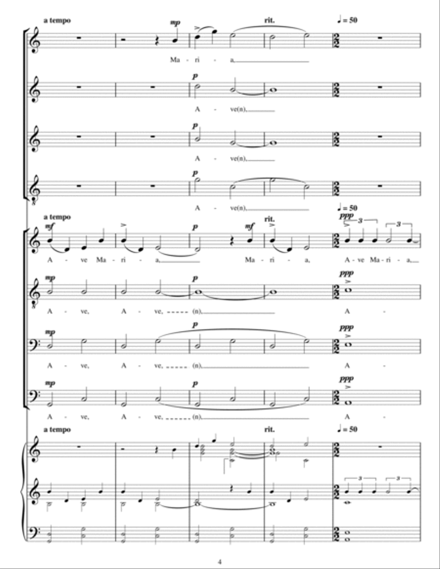 Ave Maria SSA scores gallery preview page 4