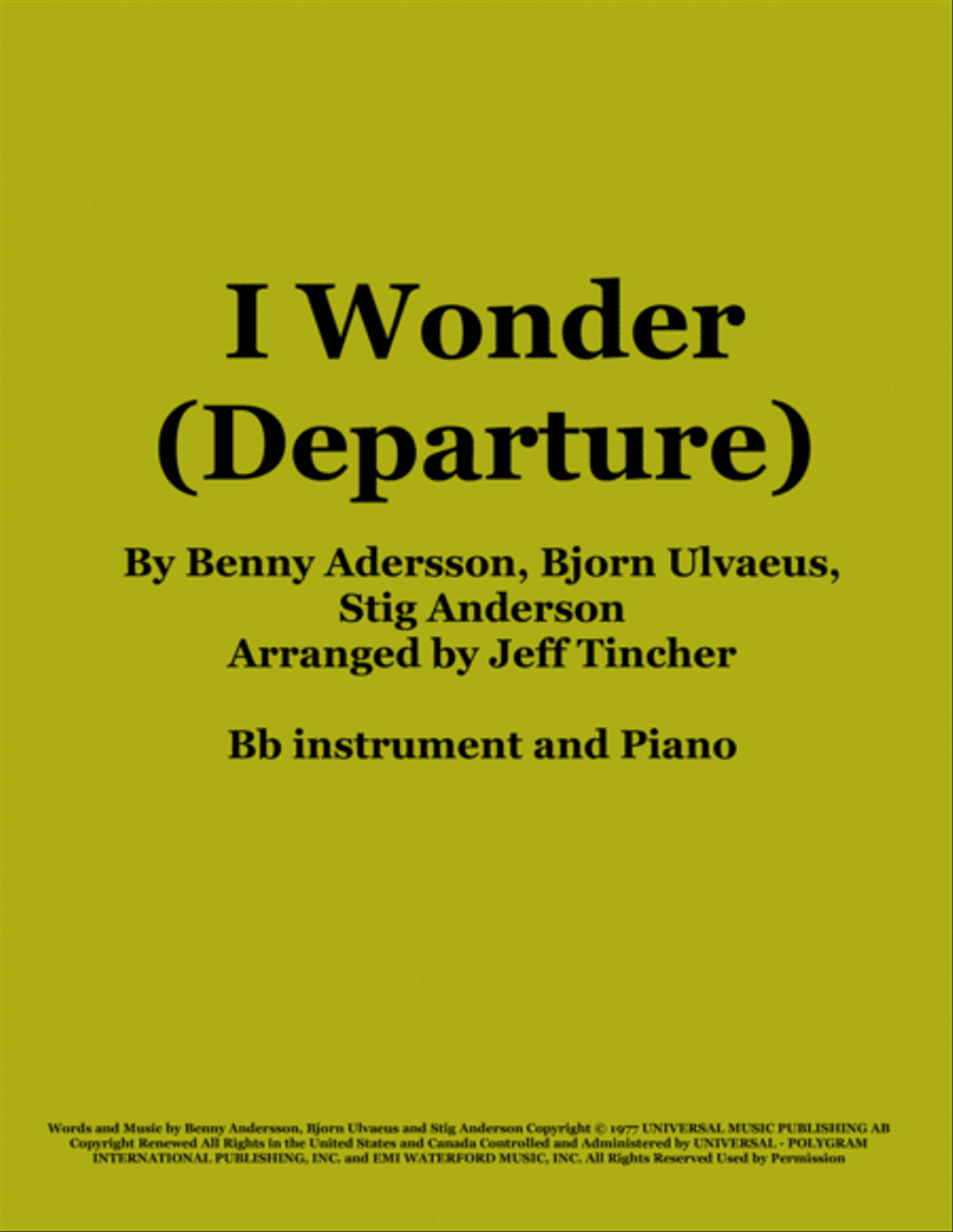 I Wonder Trumpet Solo scores gallery preview page 1