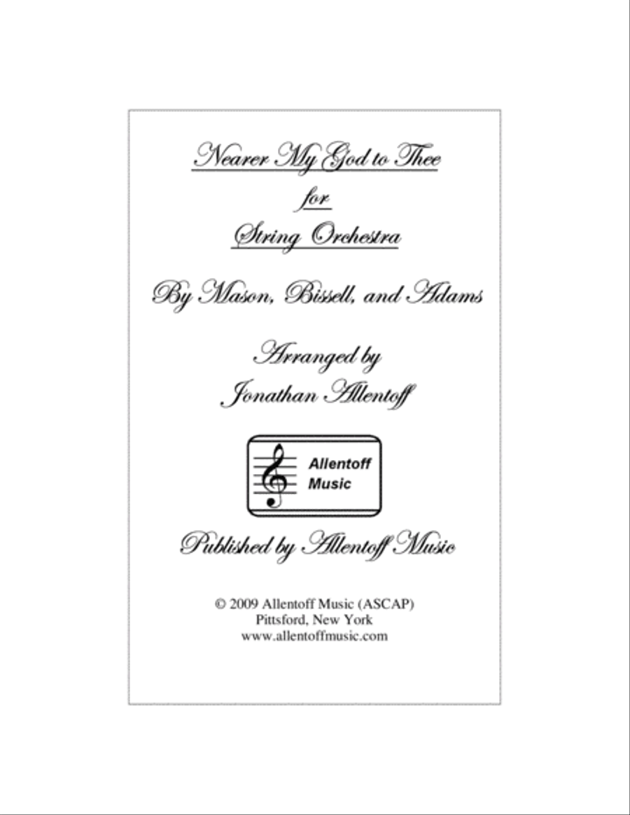 Nearer My God to Thee for String Orchestra