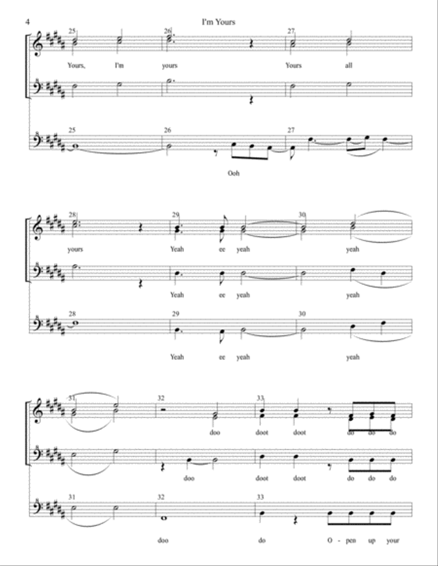 I'm Yours SSAA scores gallery preview page 4