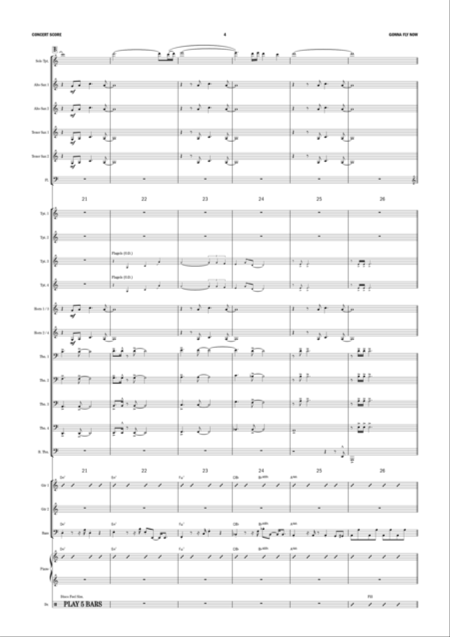 Gonna Fly Now Jazz Ensemble scores gallery preview page 4