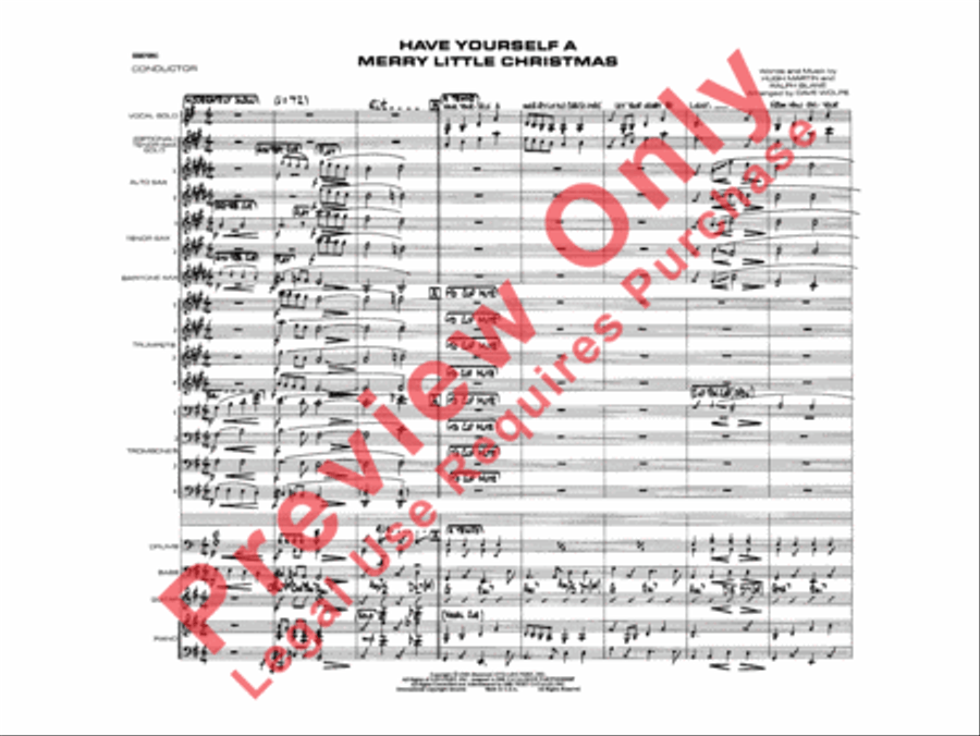 Have Yourself a Merry Little Christmas Jazz Ensemble scores gallery preview page 4