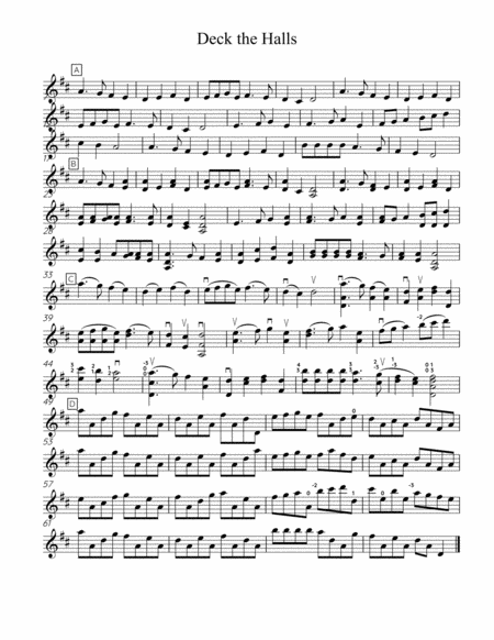 Deck The Halls - Solo Violin image number null
