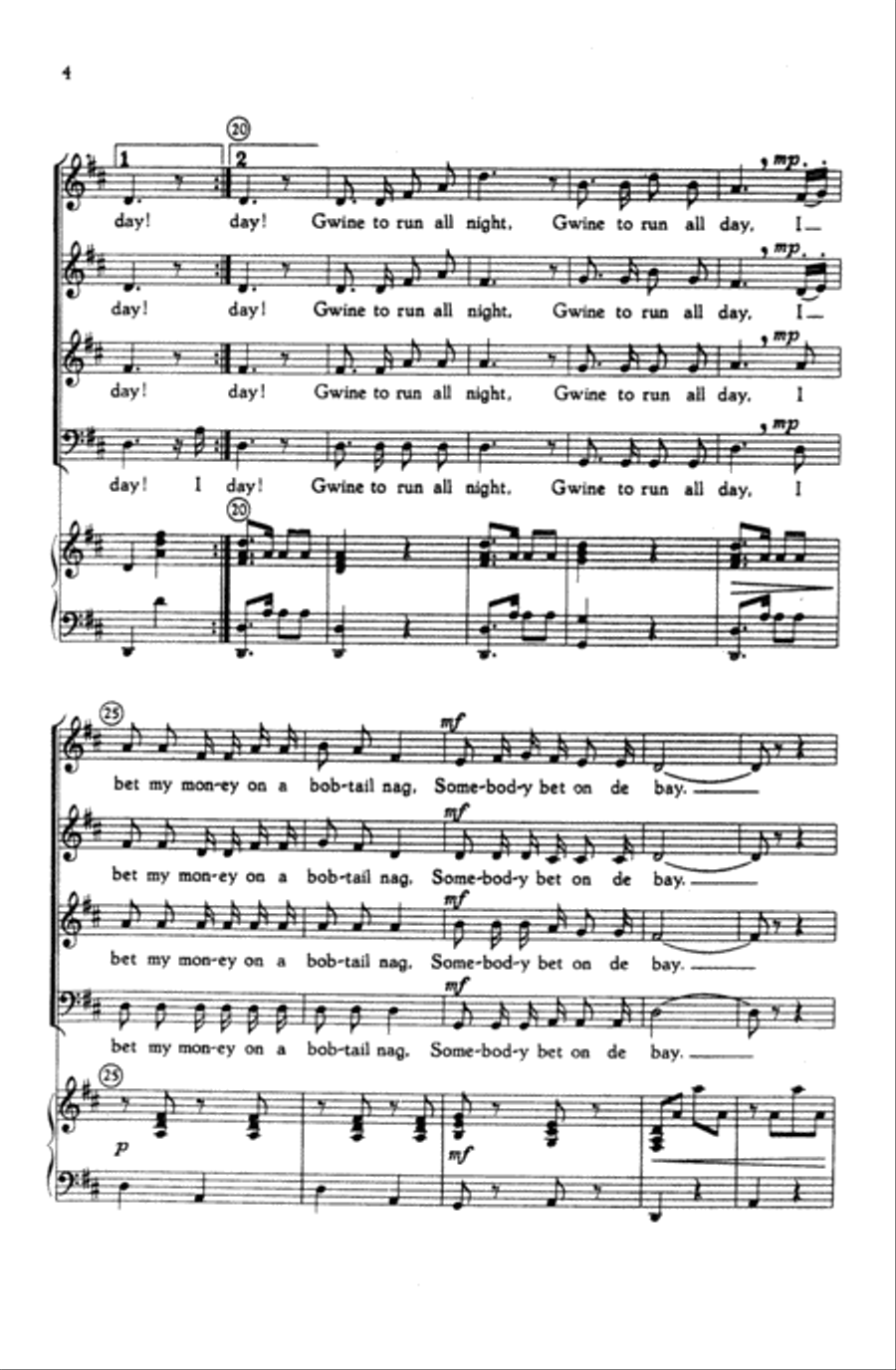 De Camptown Races Choir scores gallery preview page 2