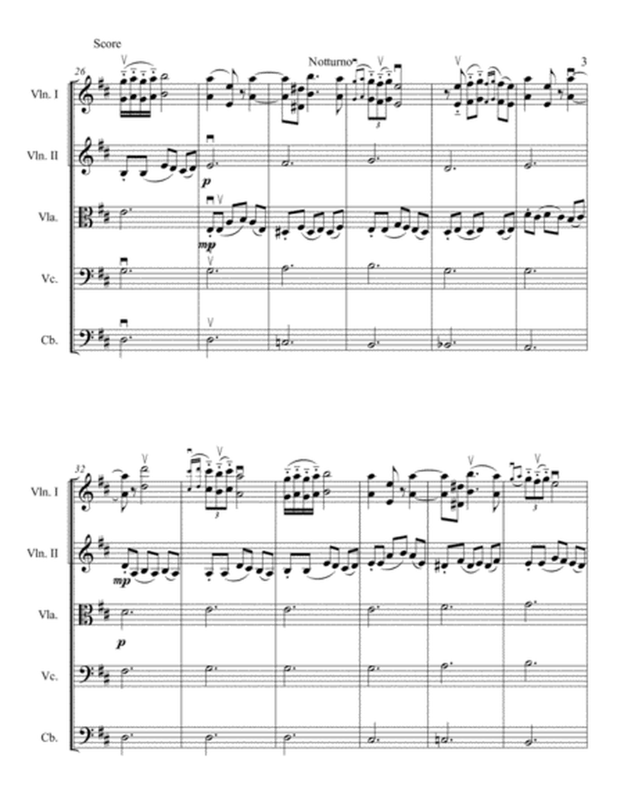 Notturno, Arr. For String Orchestra, String Quartet in D image number null