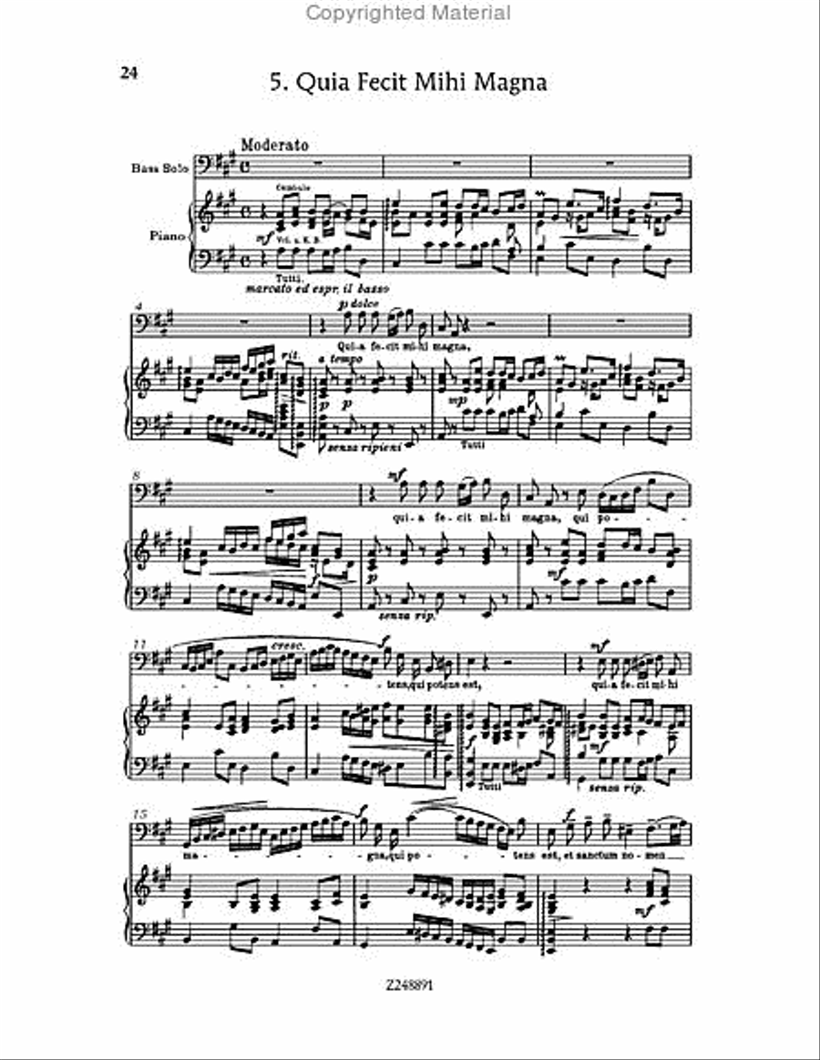 Magnificat in D major, BWV 243 Choir scores gallery preview page 24