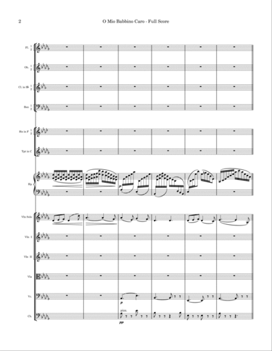O Mio Babbino Caro O Mio Babbino Caro Full Orchestra scores gallery preview page 2