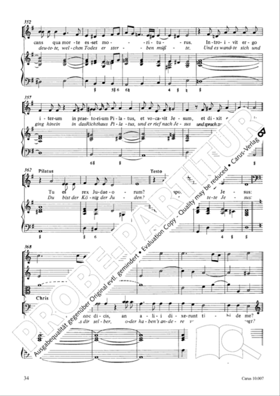 St. John Passion (Johannes-Passion) TB scores gallery preview page 35