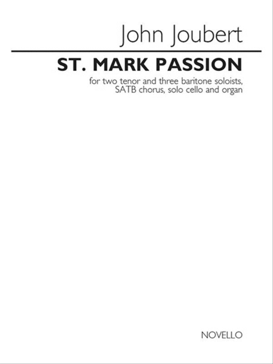 St. Mark Passion St. Mark Passion Choir scores gallery preview page 1